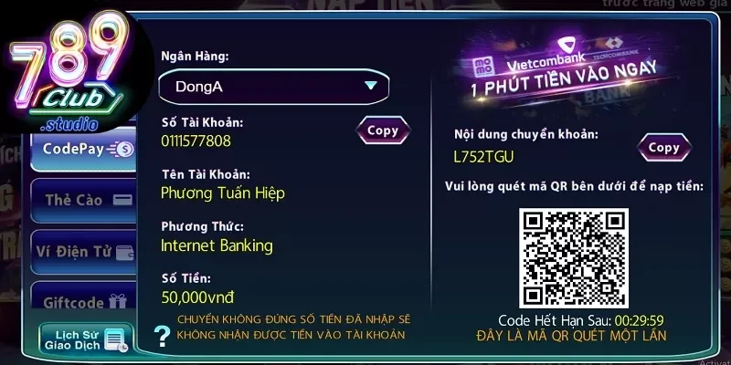 Khuyến mãi 789Club — thưởng nạp lần đầu, ưu đãi nạp lần 2 và Giftcode